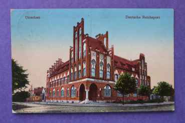 Ansichtskarte AK Dirschau Tczew 1917 Deutsche Reichspost Post Postamt Klinker Architektur Pommern Ortsansicht Polen Polska